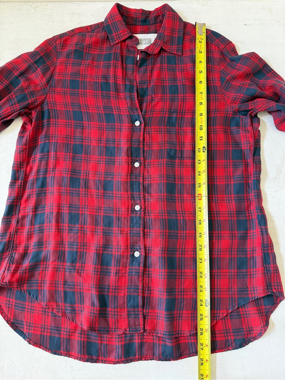 Grayson The Hero Shirt Liquid Flannel Classic Plaid Shirt Size 2 - Picture 8 of 9